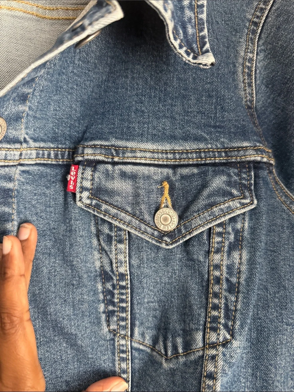 Levi's Blue Denim Jacket - Classic Trucker Style heavy Sz 3X